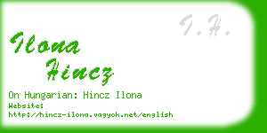 ilona hincz business card